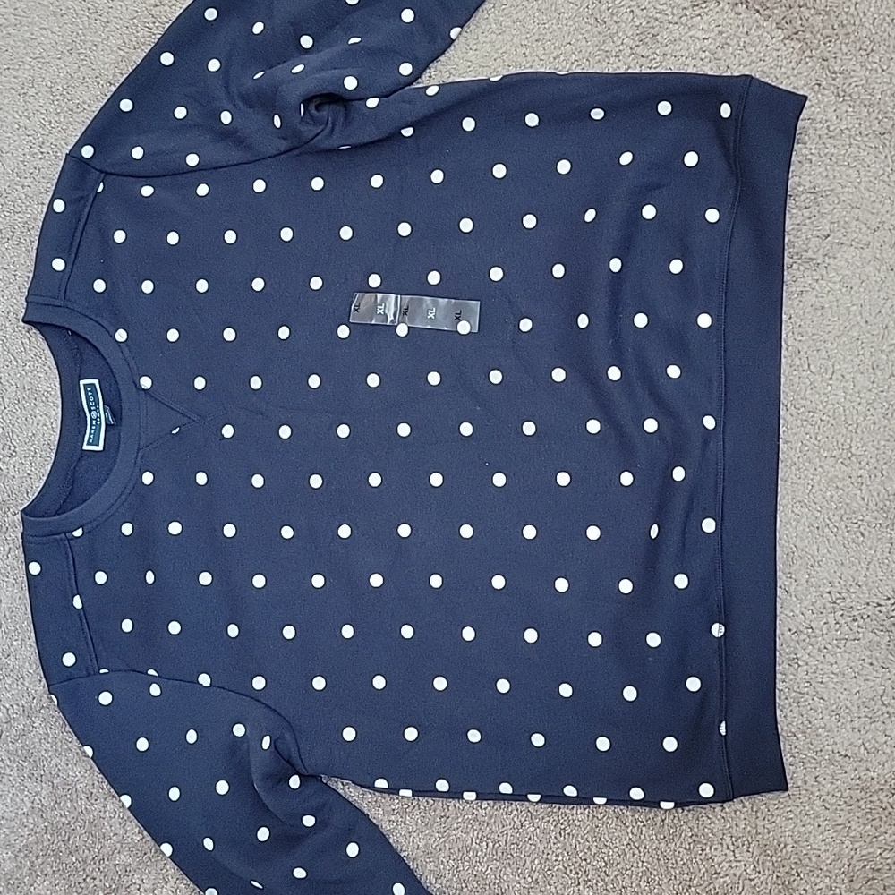 Karen Scott Dot Print Sweatshirt - XL - Picture 2 of 12